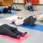 Puppy yoga at Rice Lane Primary School and Nursery!