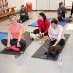 Everyone benefitted from puppy yoga during this special session