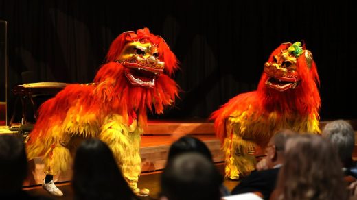 Jin Long Martial Arts performed a 'Lion Dance' for the crowd