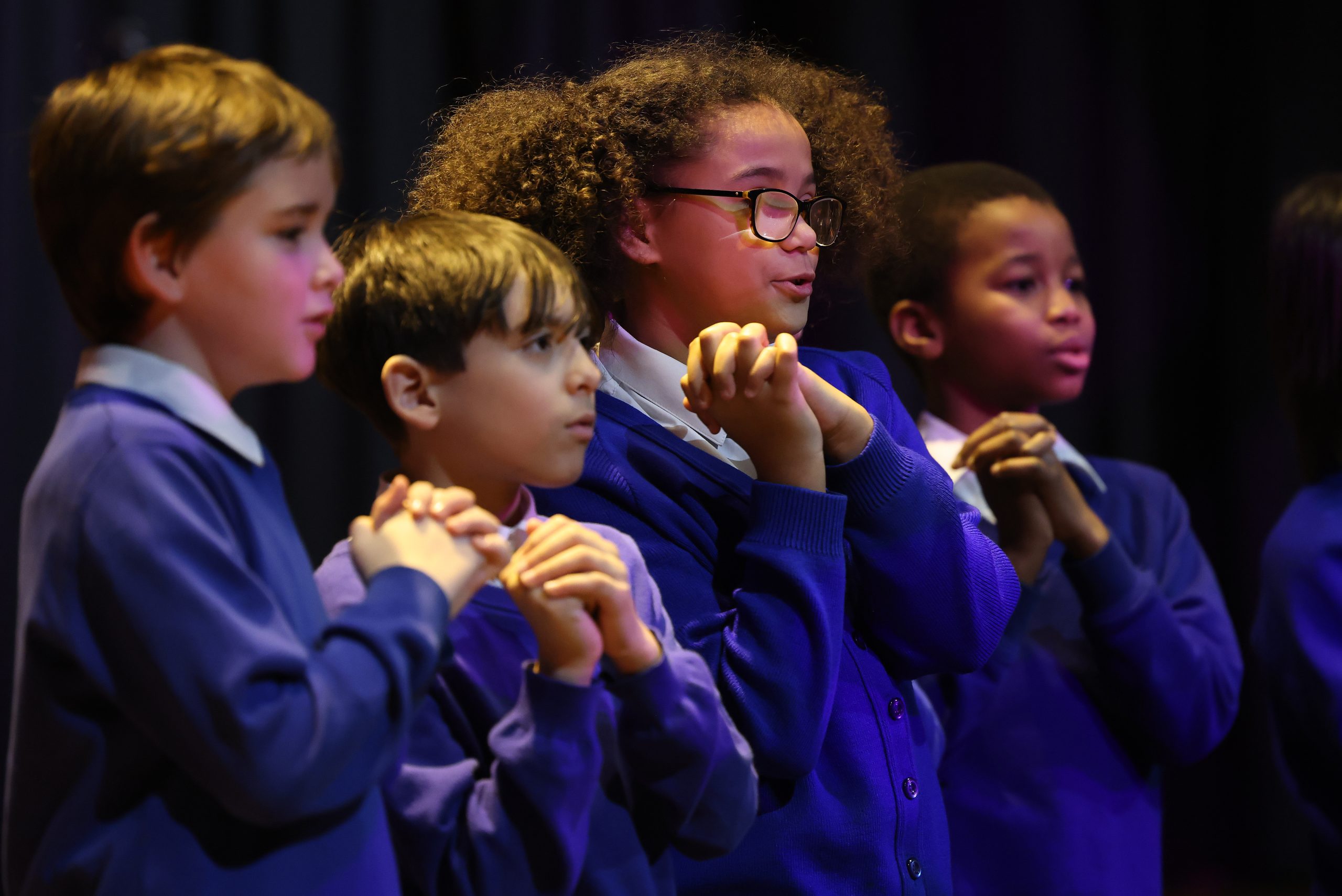 St Nicholas Catholic Academy sang 'Gongxi Gongxi' for the audience