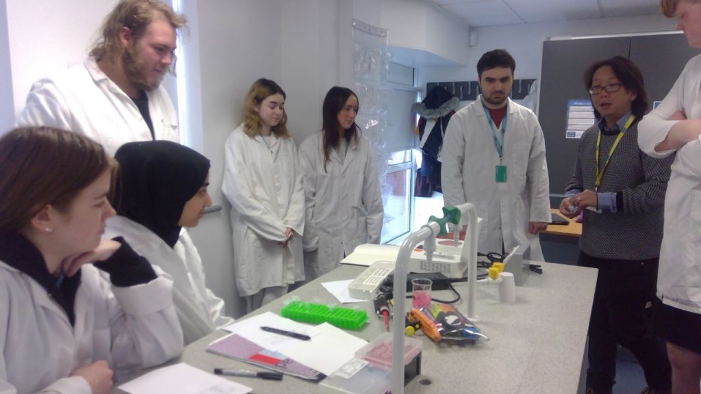 Students learning with Genes Labs
