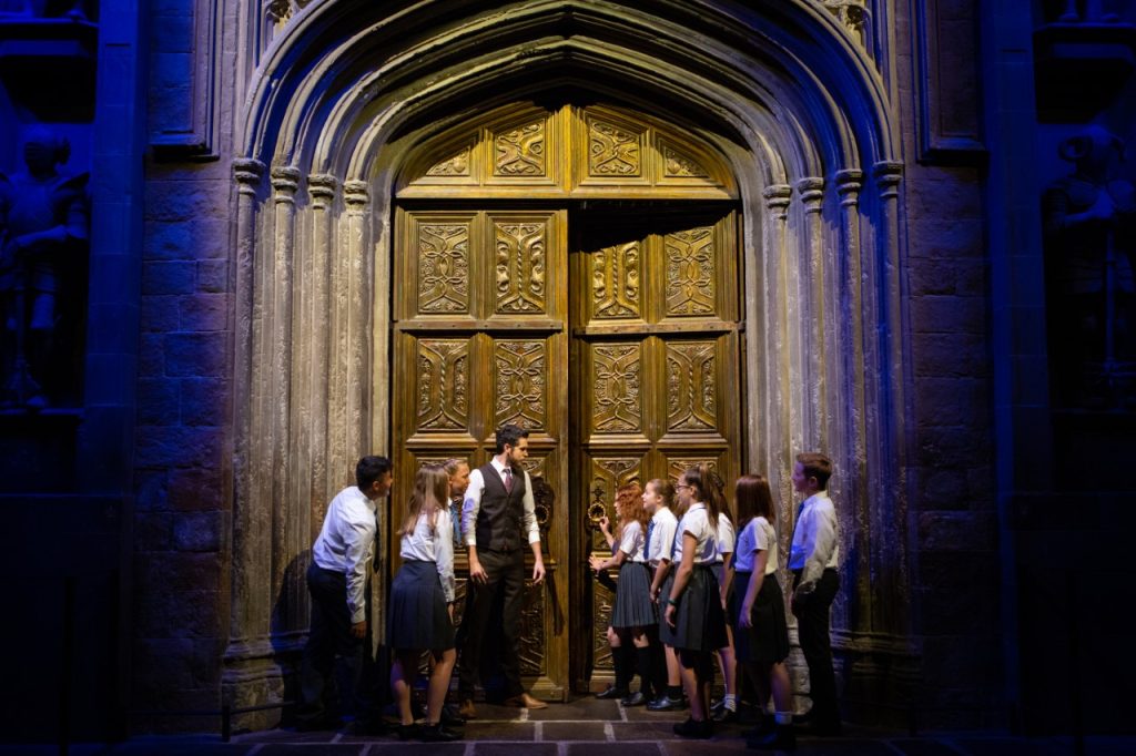 A school taking part in Warner Bros. Studio tour