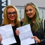 Anna McMillan and Chelsea Jones were happy with their GCSE haul