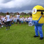 A minion helped with the warm up