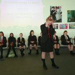 Girls from Holly Lodge School performed A bad (numeracy) day at the office