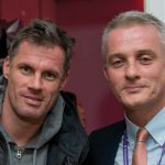 Jamie Carragher with headteacher Jason Hollywood
