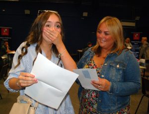 Emotions ran high on GCSE results day at Childwall