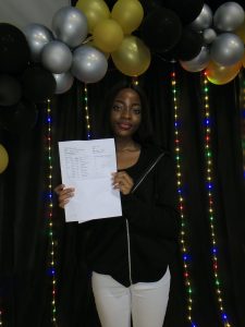 Esther Idahosa from North Liverpool Academy with her GCSE results