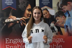 Jess Wilcox from Deyes High School on GCSE results day