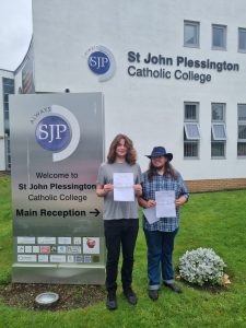 (L-R) Isaac and Noah achieved excellent grades and will attend St John Plessington's sixth form
