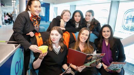 Didsbury pupils at Manchester Airport on International Women's Day