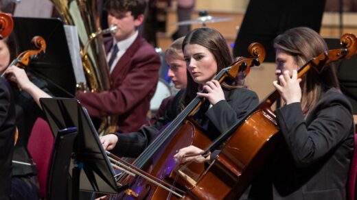 The concert featured a number of different musical ensembles from the school.
