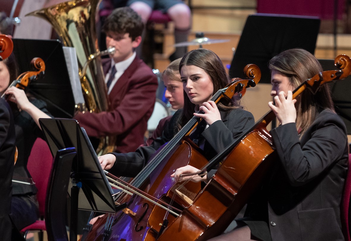 The concert featured a number of different musical ensembles from the school.