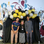 Bashar Rovezi, principal Emily Vernon and John Teare from North Liverpool Academy (NLA)