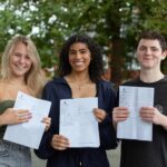 Oxbridge trio (l-r) - Lara Miller, Naomi Jones and Ellis James secured places at Oxford and Cambridge.