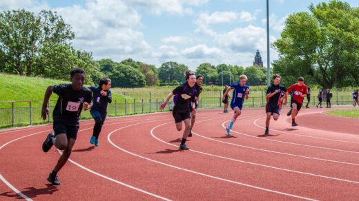 Boys' race at LSSP's secondary athletics competition