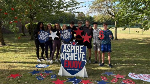 Maghull High School students on GCSE results day