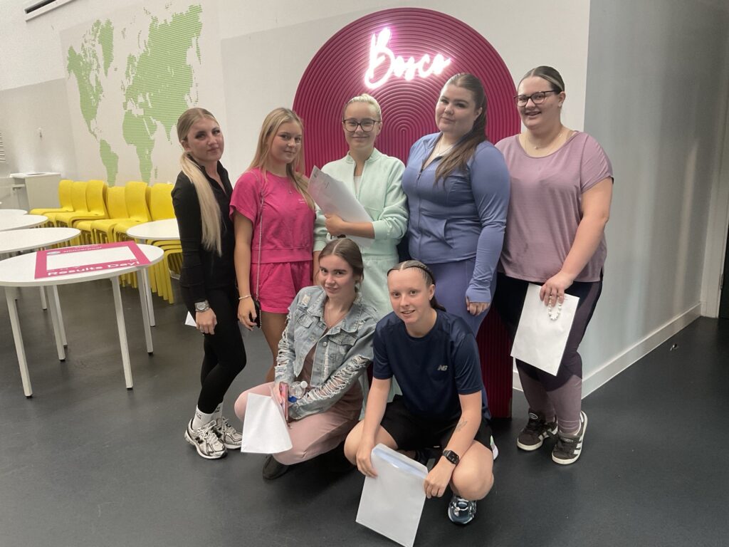Sixth form students at St John Bosco Arts College celebrate A level and ...