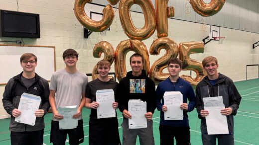 St Margaret's Church of England Sixth Form students on results day 2025