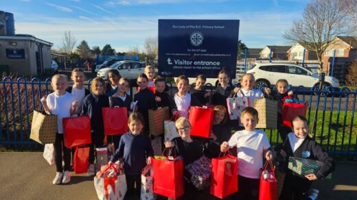 Our Lady of Pity RC Primary School, Greasby, supports Shoebox Full of Love’s Christmas homeless appeal